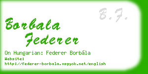 borbala federer business card
