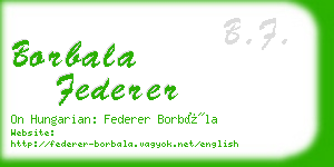 borbala federer business card